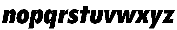 Gosh HeavyCondensedItalic Instance Font LOWERCASE