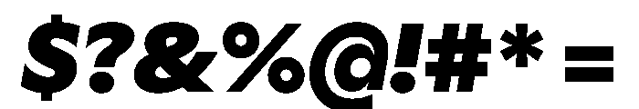 Gosh HeavyItalic Instance Font OTHER CHARS