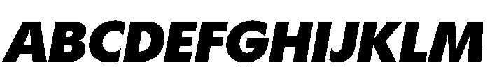 Gosh HeavyItalic Instance Font UPPERCASE