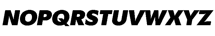 Gosh HeavyItalic Instance Font UPPERCASE