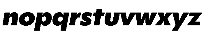 Gosh HeavyItalic Instance Font LOWERCASE