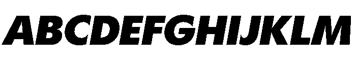 Gosh HeavyItalic Font UPPERCASE
