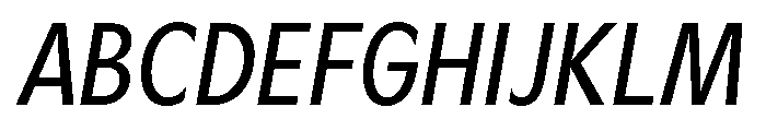 Gosh ItalicCondensed Font UPPERCASE
