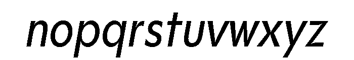 Gosh ItalicCondensed Font LOWERCASE