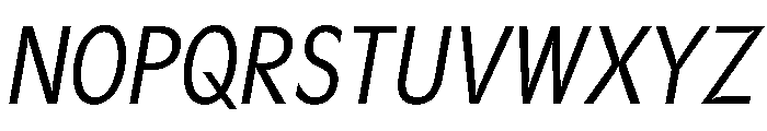 Gosh LightCondensedItalic Instance Font UPPERCASE