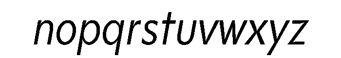 Gosh LightCondensedItalic Instance Font LOWERCASE