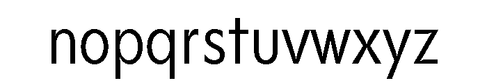 Gosh LightCondensed Font LOWERCASE