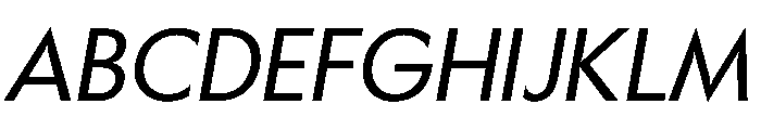 Gosh LightItalic Instance Font UPPERCASE