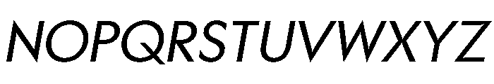 Gosh LightItalic Instance Font UPPERCASE
