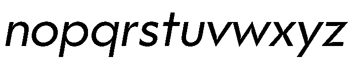 Gosh LightItalic Instance Font LOWERCASE