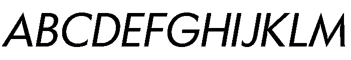 Gosh LightItalic Font UPPERCASE