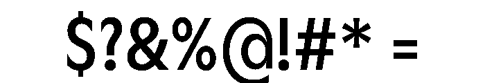 Gosh MediumCondensed Instance Font OTHER CHARS
