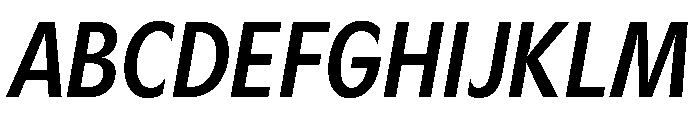 Gosh MediumCondensedItalic Instance Font UPPERCASE