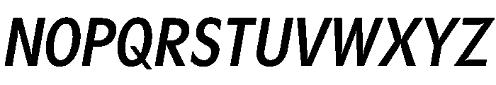 Gosh MediumCondensedItalic Instance Font UPPERCASE