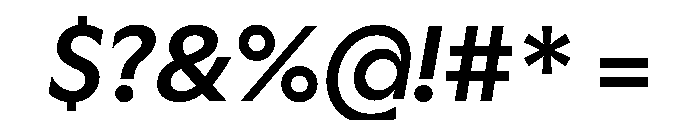 Gosh MediumItalic Instance Font OTHER CHARS
