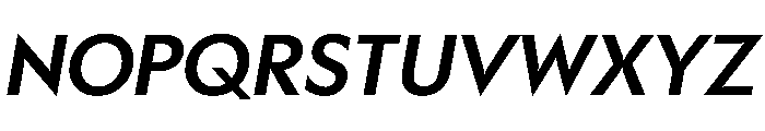 Gosh MediumItalic Instance Font UPPERCASE