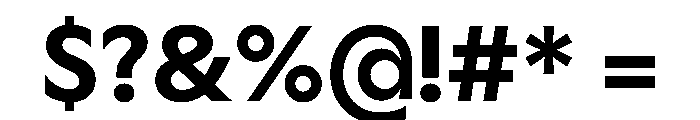 Gosh SemiBold Instance Font OTHER CHARS