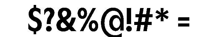 Gosh SemiBoldCondensed Instance Font OTHER CHARS