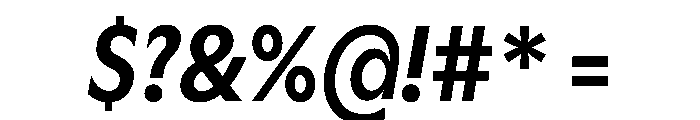 Gosh SemiBoldCondensedItalic Instance Font OTHER CHARS