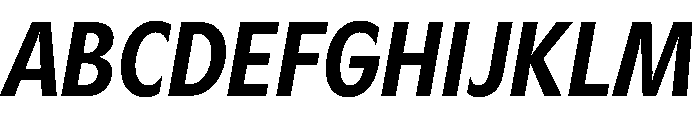 Gosh SemiBoldCondensedItalic Instance Font UPPERCASE