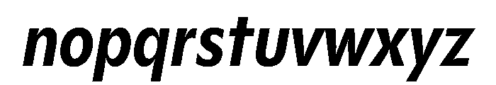 Gosh SemiBoldCondensedItalic Instance Font LOWERCASE