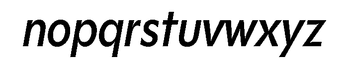 Gosh SemiBoldCondensedItalic Font LOWERCASE