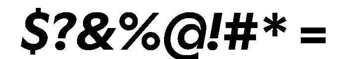 Gosh SemiBoldItalic Instance Font OTHER CHARS