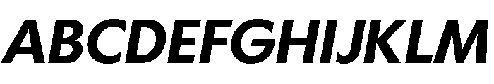 Gosh SemiBoldItalic Instance Font UPPERCASE