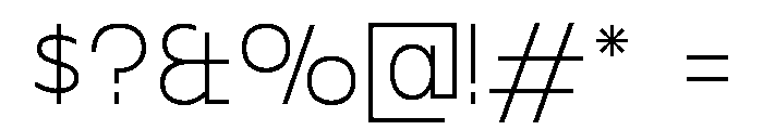 Gosha Sans Variable Font OTHER CHARS
