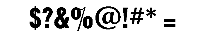 Gothic CondensedMedium Font OTHER CHARS