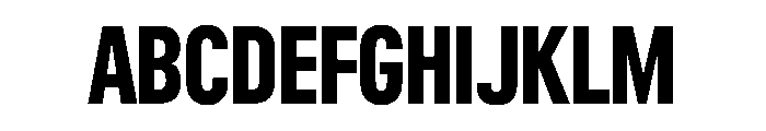 Gothic CondensedMedium Font UPPERCASE