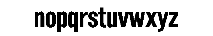 Gothic CondensedMedium Font LOWERCASE