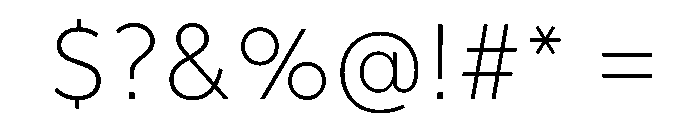 Gottak ExtraLight Font OTHER CHARS
