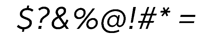 Gottak LightItalic Font OTHER CHARS