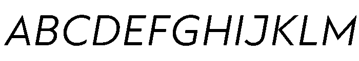 Gottak LightItalic Font UPPERCASE