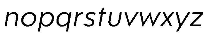 Gottak LightItalic Font LOWERCASE