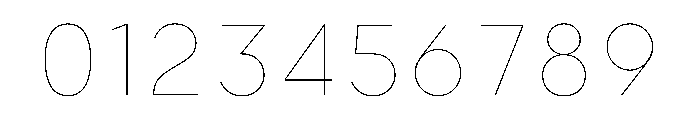 Gottak Thin Font OTHER CHARS