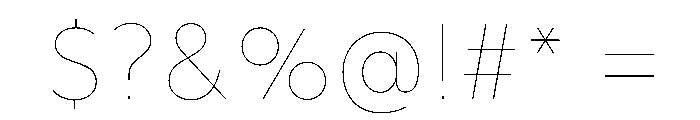 Gottak Thin Font OTHER CHARS