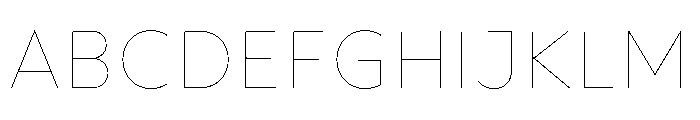 Gottak Thin Font UPPERCASE