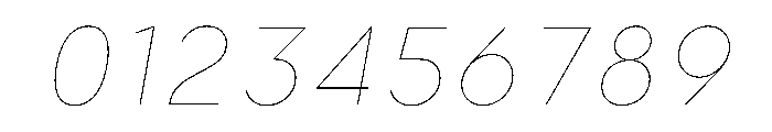 Gottak ThinItalic Font OTHER CHARS