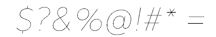 Gottak ThinItalic Font OTHER CHARS