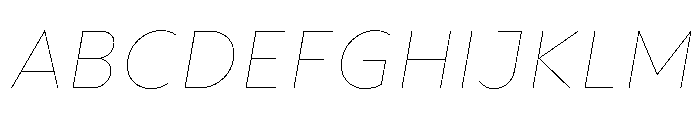 Gottak ThinItalic Font UPPERCASE