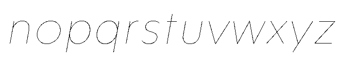 Gottak ThinItalic Font LOWERCASE