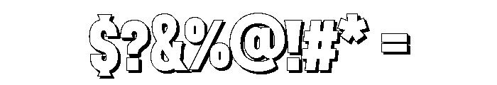 Golden Horn Shadow Font OTHER CHARS