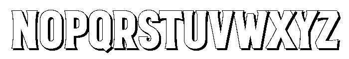 Golden Horn Shadow Font UPPERCASE