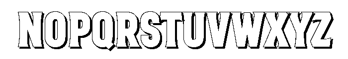 Golden Horn Shadow Font LOWERCASE