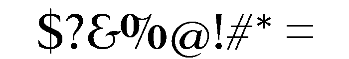 Goldenbook Bold Font OTHER CHARS
