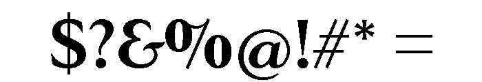Goldenbook Extra Bold Font OTHER CHARS