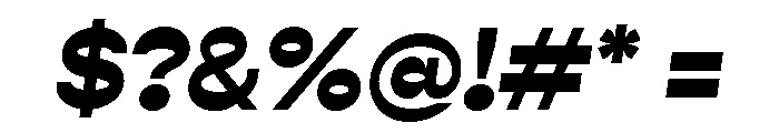 Gopher Display Black Italic Font OTHER CHARS