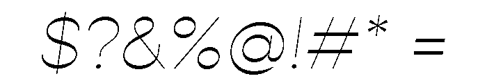 Gopher Display Hairline Italic Font OTHER CHARS